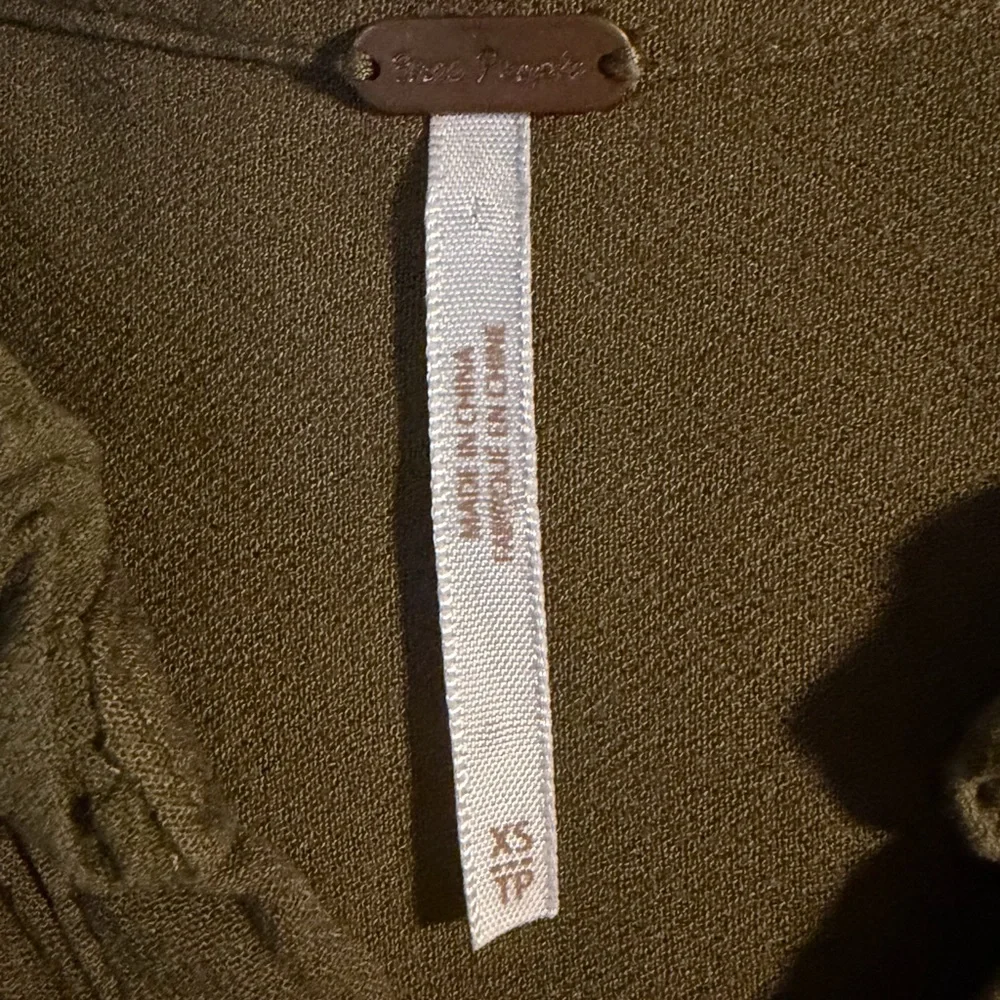 Free People Olive Green Lieutenant Shirt Dress - Picture 5 of 6